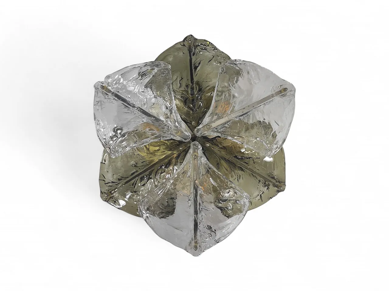 Applique in vetro fumè e di murano anni '70 2