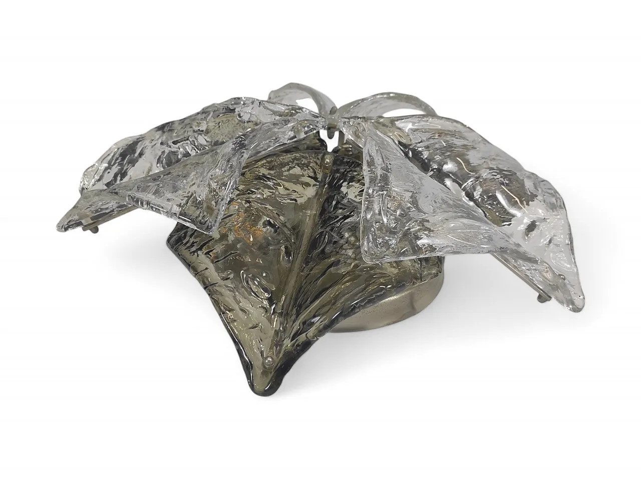 Applique in vetro fumè e di murano anni '70 3