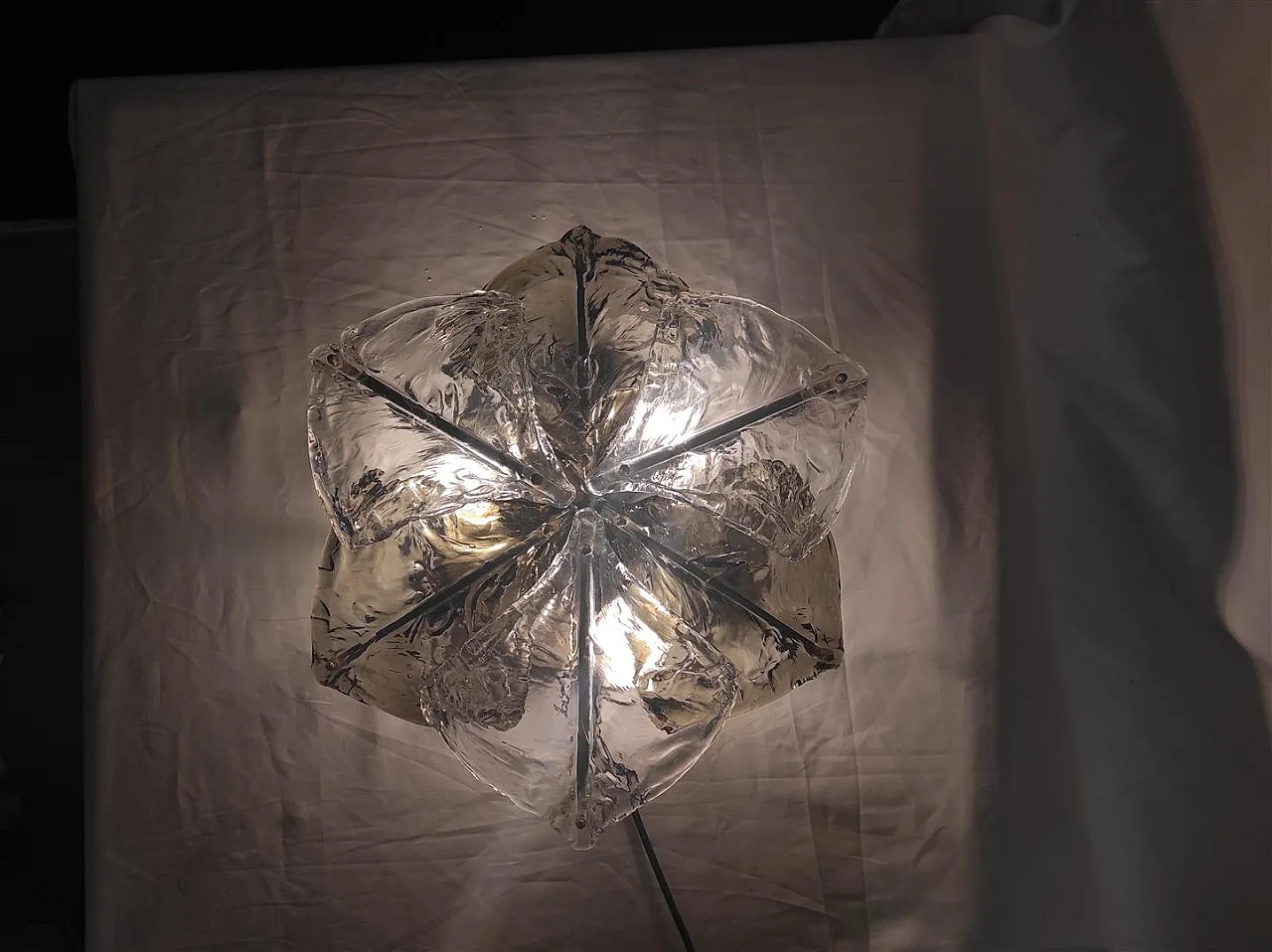 Applique in vetro fumè e di murano anni '70 7