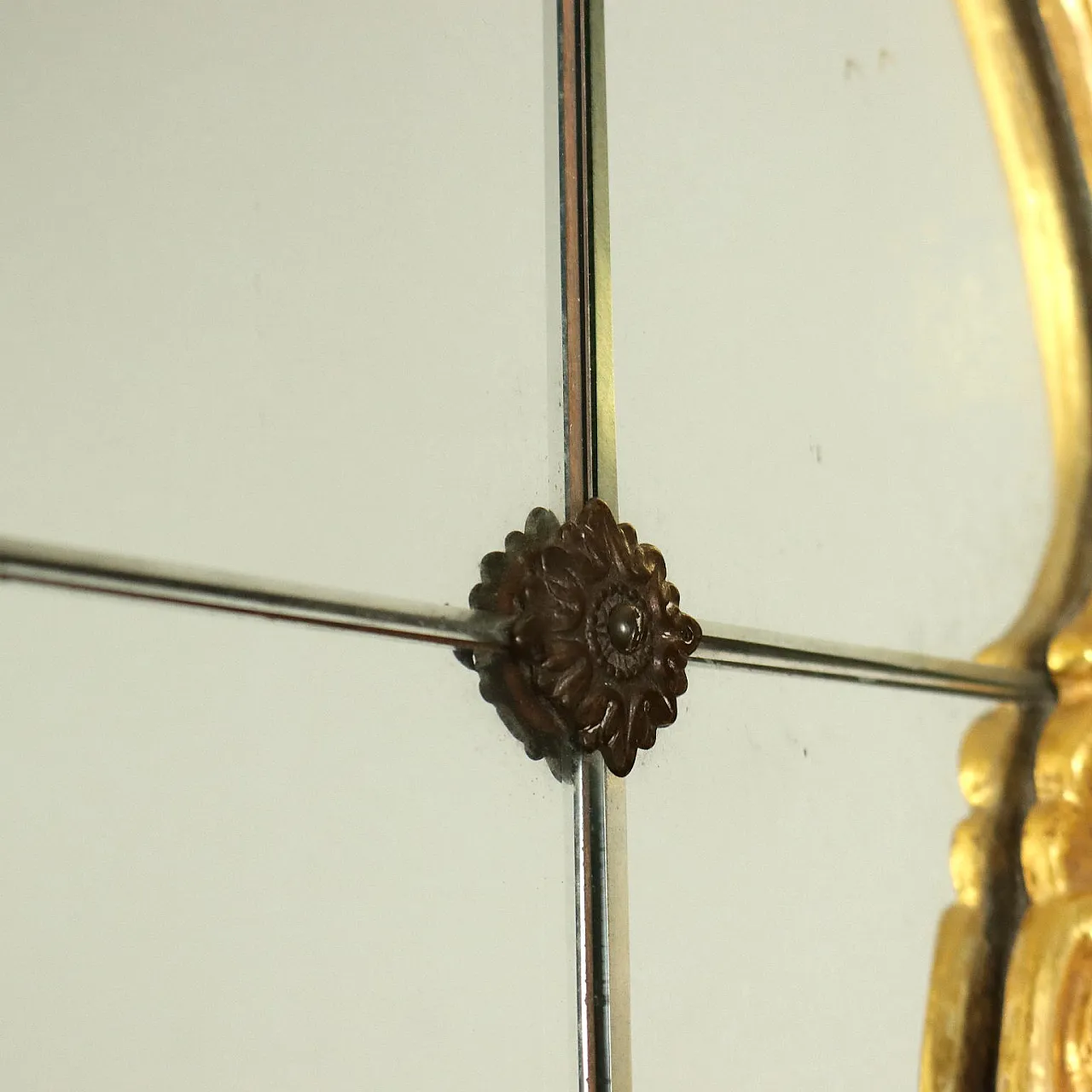 Baroque-style wooden mirror, 20th century 3