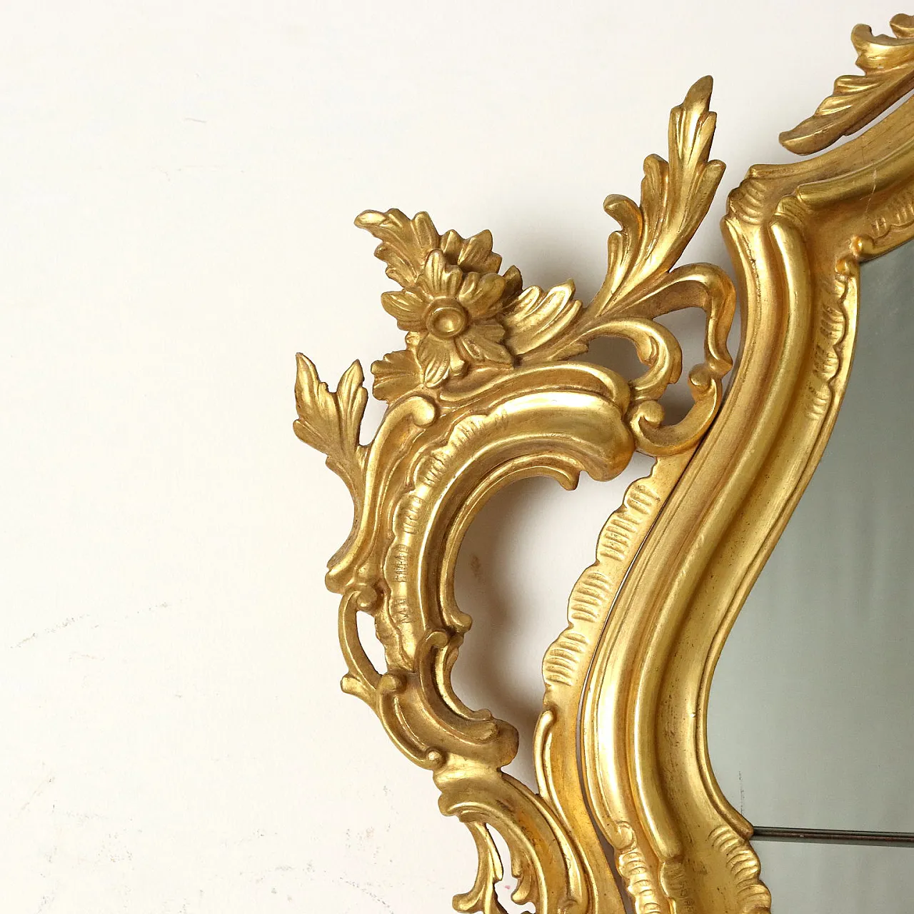 Baroque-style wooden mirror, 20th century 4