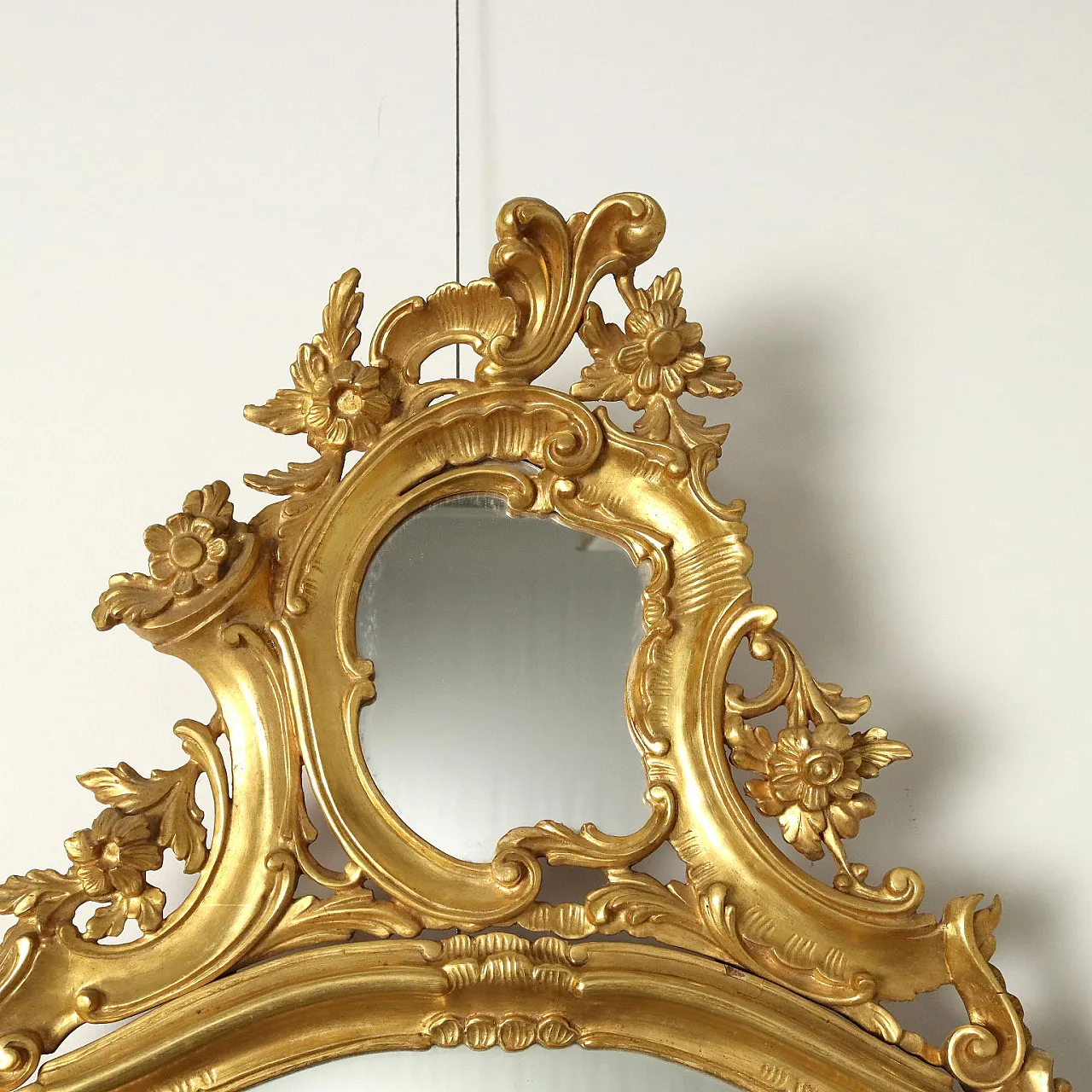 Baroque-style wooden mirror, 20th century 5