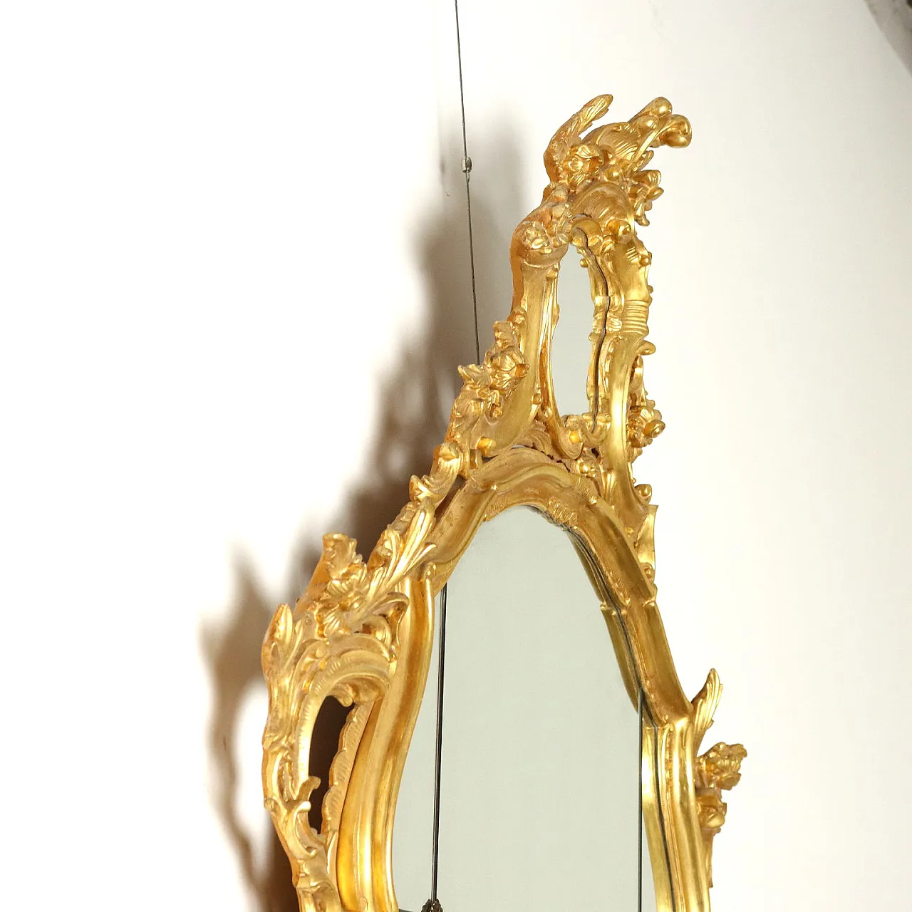 Baroque-style wooden mirror, 20th century 6