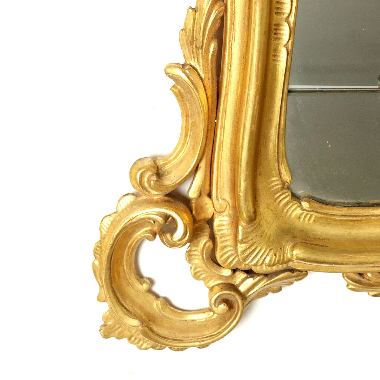 Baroque-style wooden mirror, 20th century 7