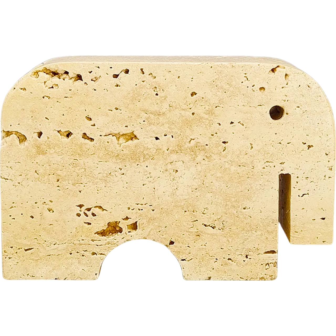 1970s Original Travertine Elephant Sculpture by Enzo Mari for F.lli Ma 8