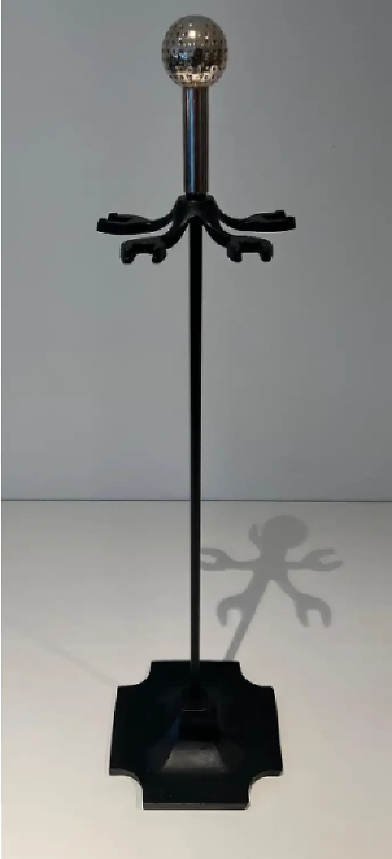 Lacquered metal and chrome fireplace tools, 1970s 8