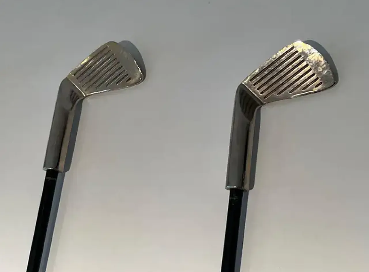 Lacquered metal and chrome fireplace tools, 1970s 10