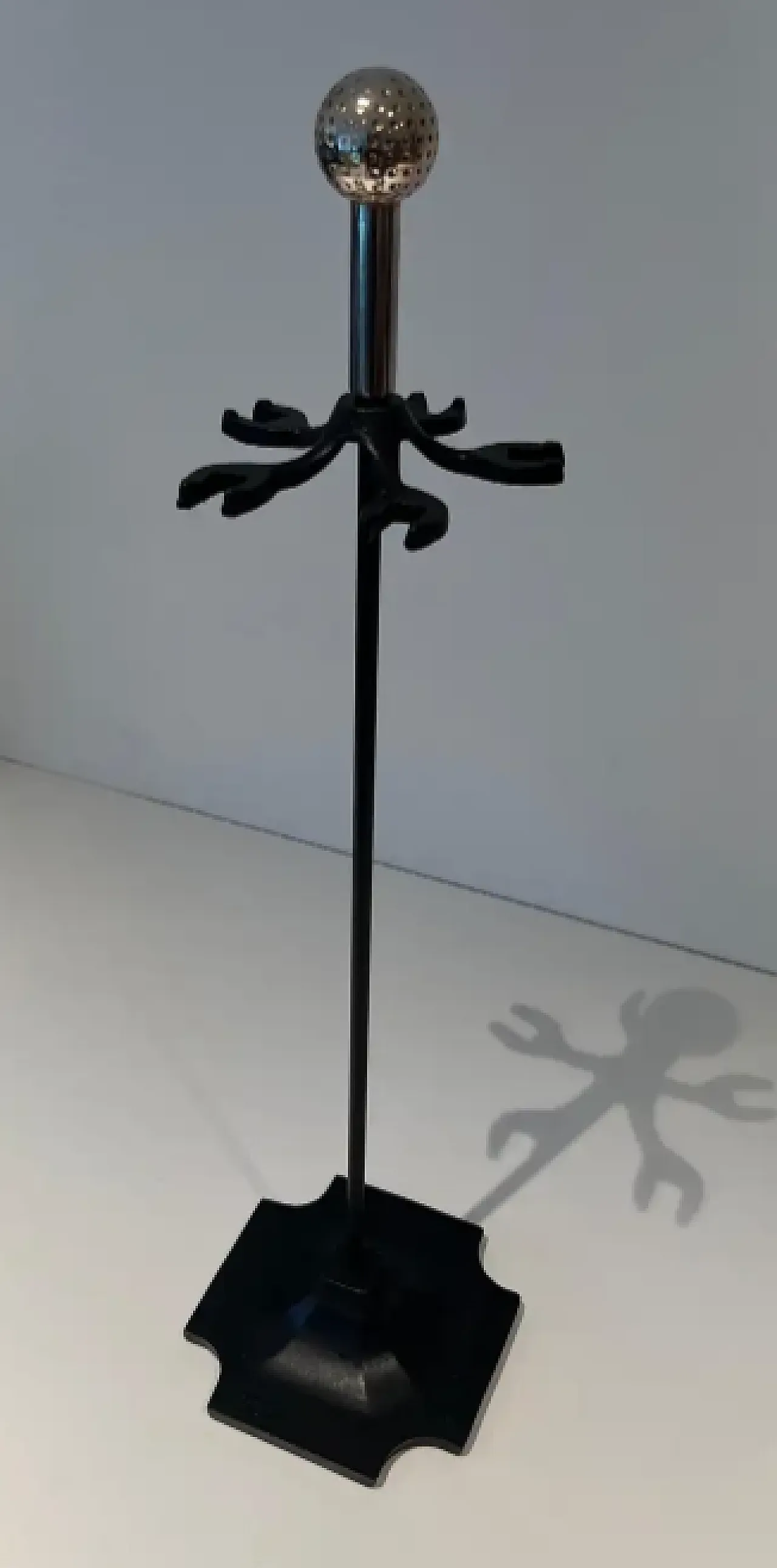 Lacquered metal and chrome fireplace tools, 1970s 12