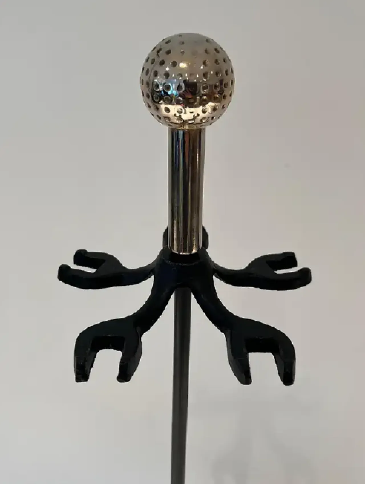 Lacquered metal and chrome fireplace tools, 1970s 13