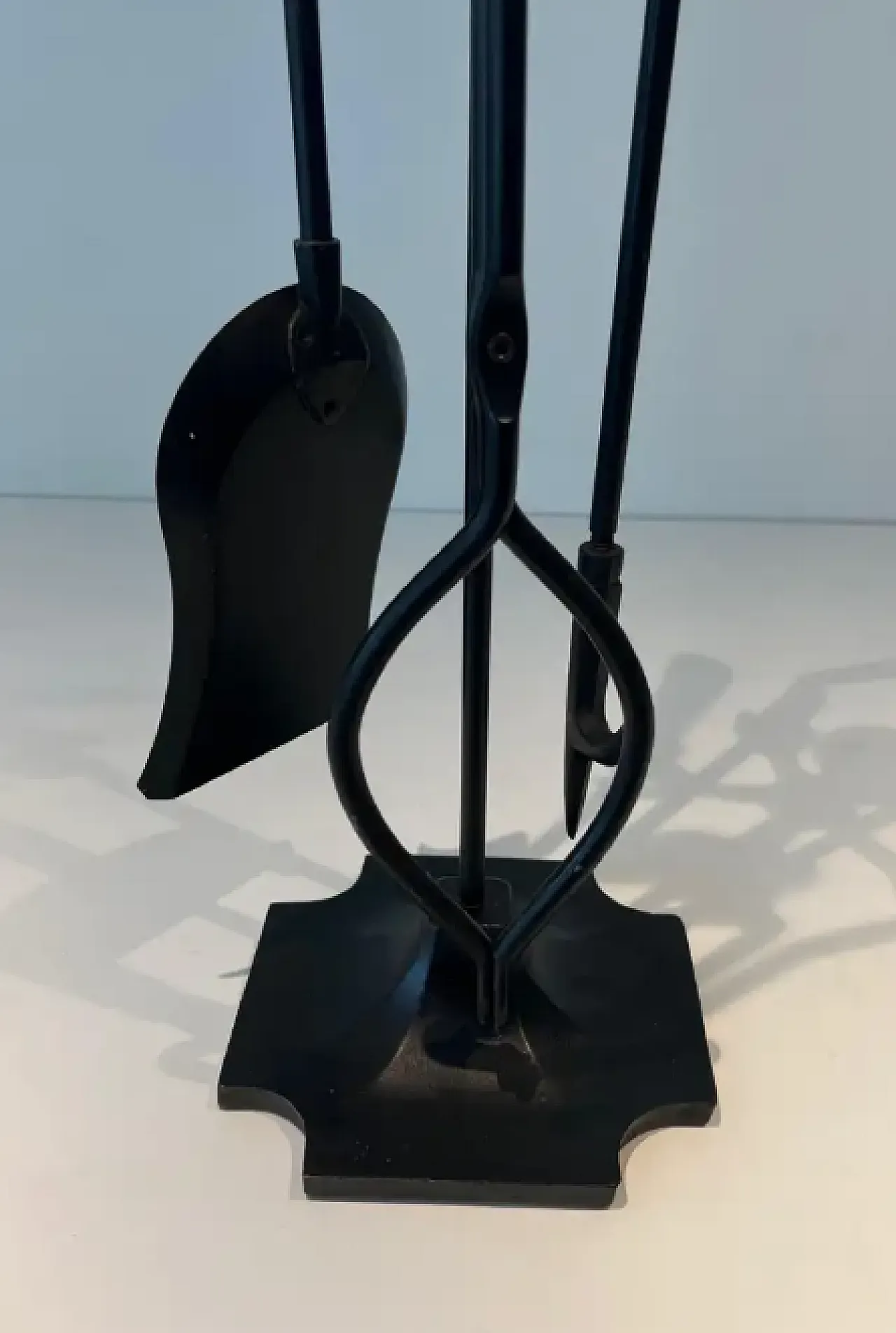 Lacquered metal and chrome fireplace tools, 1970s 14