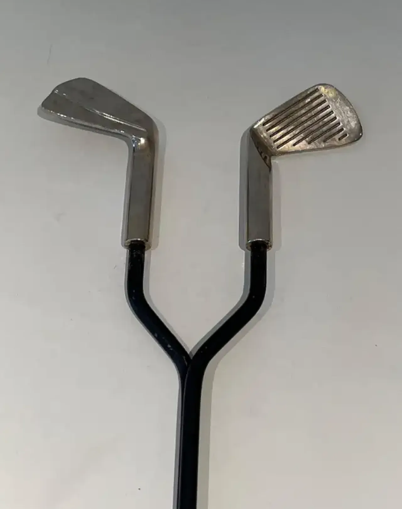 Lacquered metal and chrome fireplace tools, 1970s 15