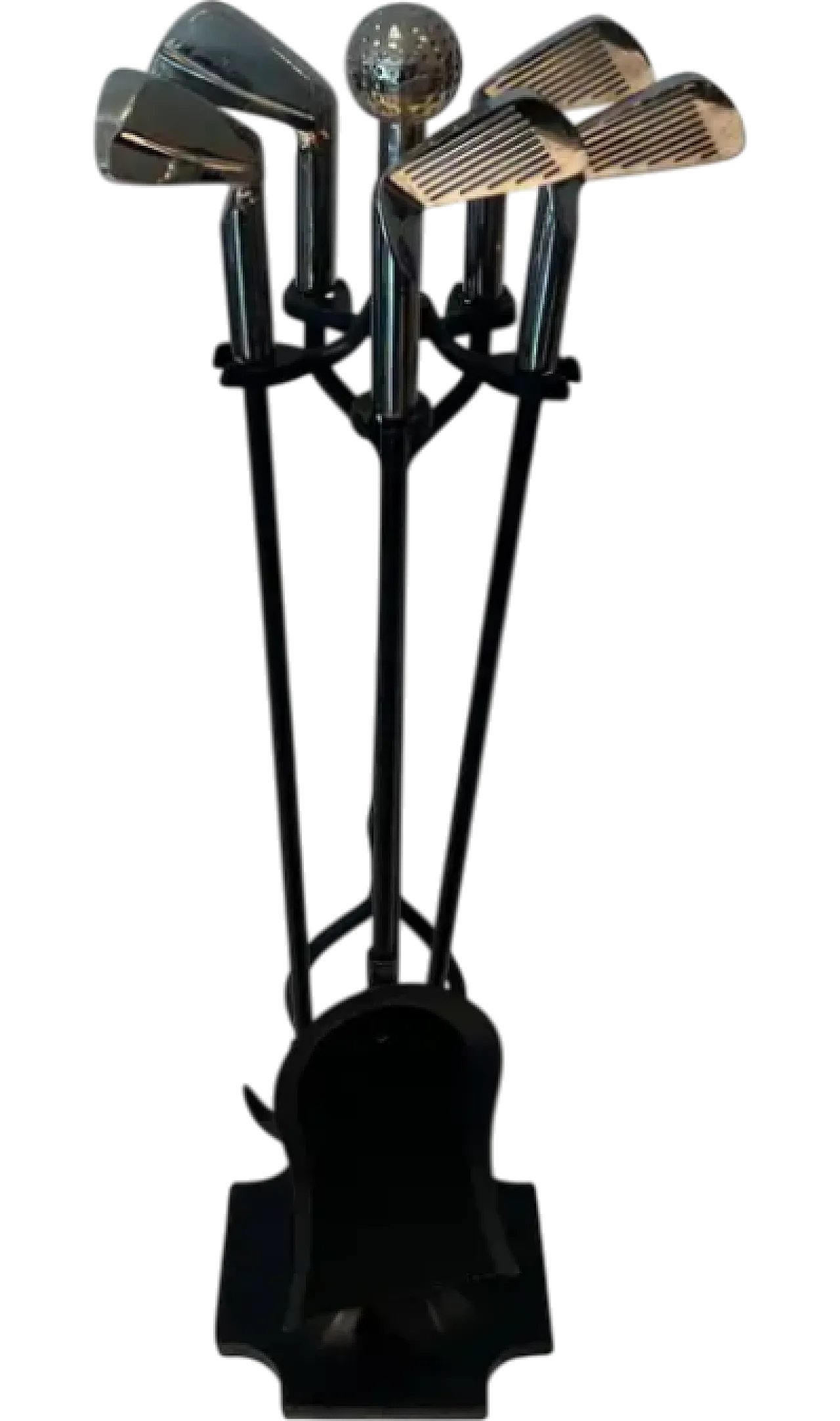 Lacquered metal and chrome fireplace tools, 1970s 19