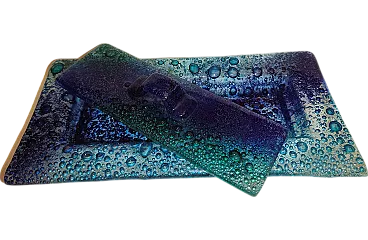 Portaoggetti/piccolo vassoio in vetro di Murano La Murrina anni '80