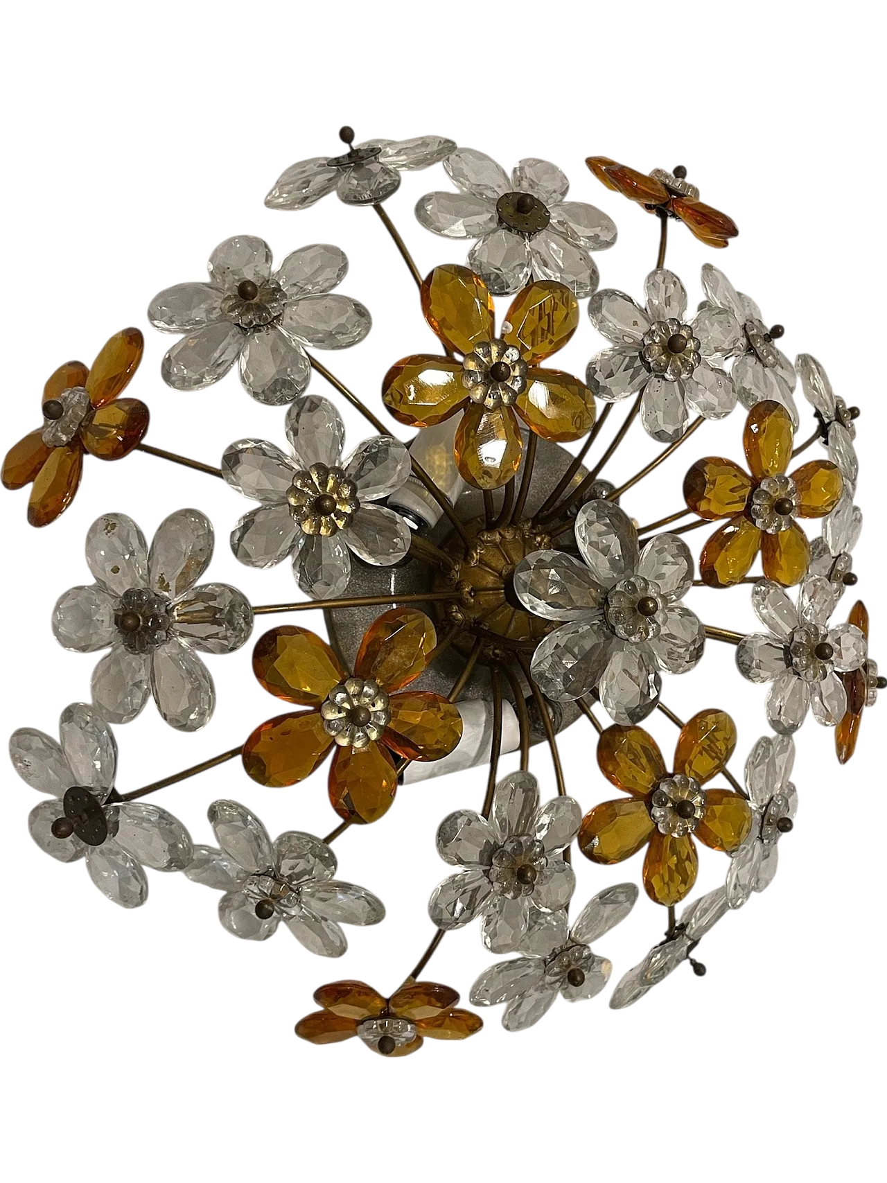 Murano Glass Flower Flushmount 1960's 9