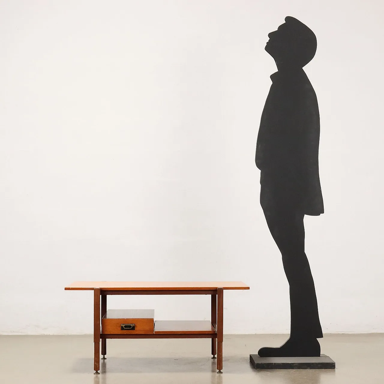 Coffee table in teak veneer with drawer, 1960s 2