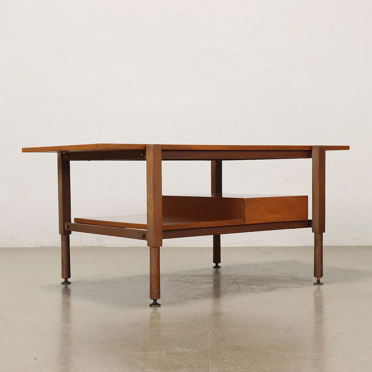 Coffee table in teak veneer with drawer, 1960s 7
