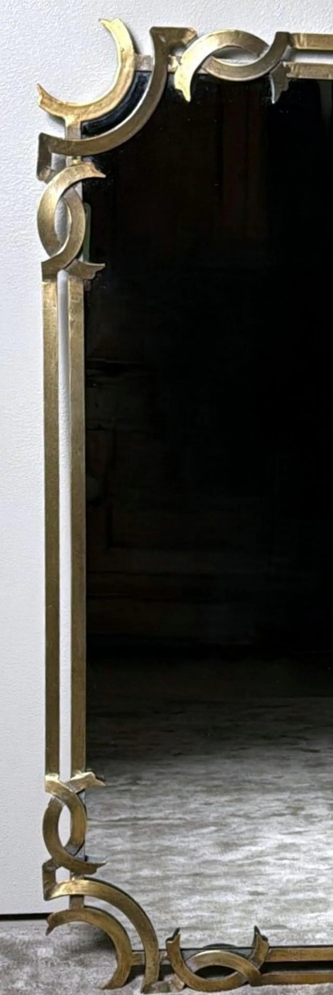 Wall mirror with gilded metal frame, 1980s 6