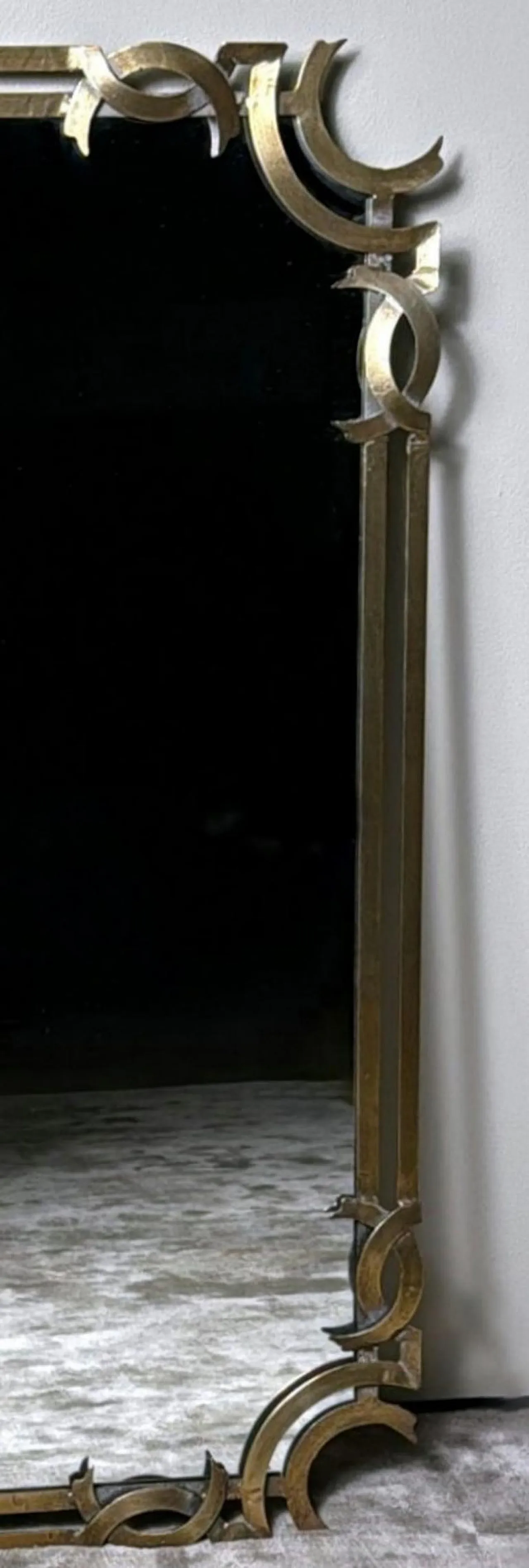 Wall mirror with gilded metal frame, 1980s 7