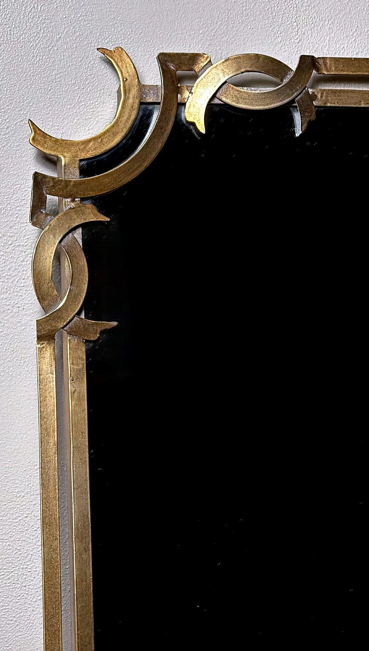 Wall mirror with gilded metal frame, 1980s 9