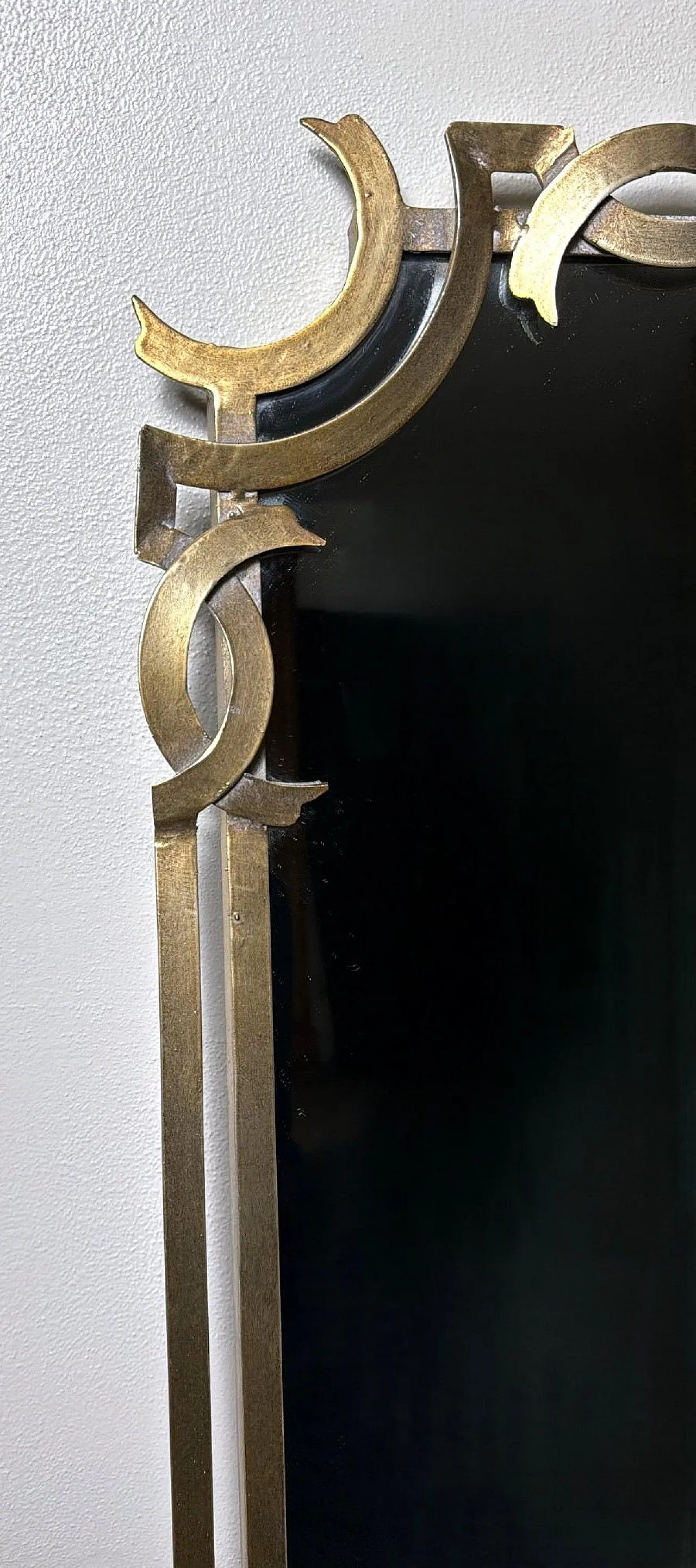 Wall mirror with gilded metal frame, 1980s 11