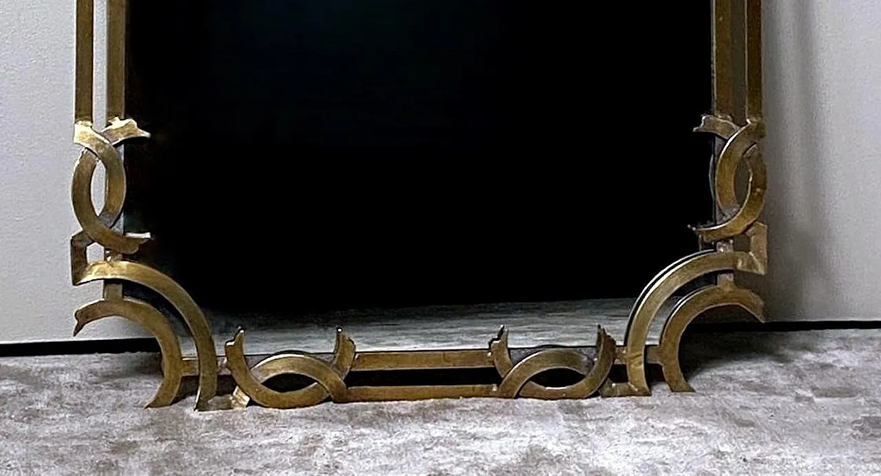 Wall mirror with gilded metal frame, 1980s 12