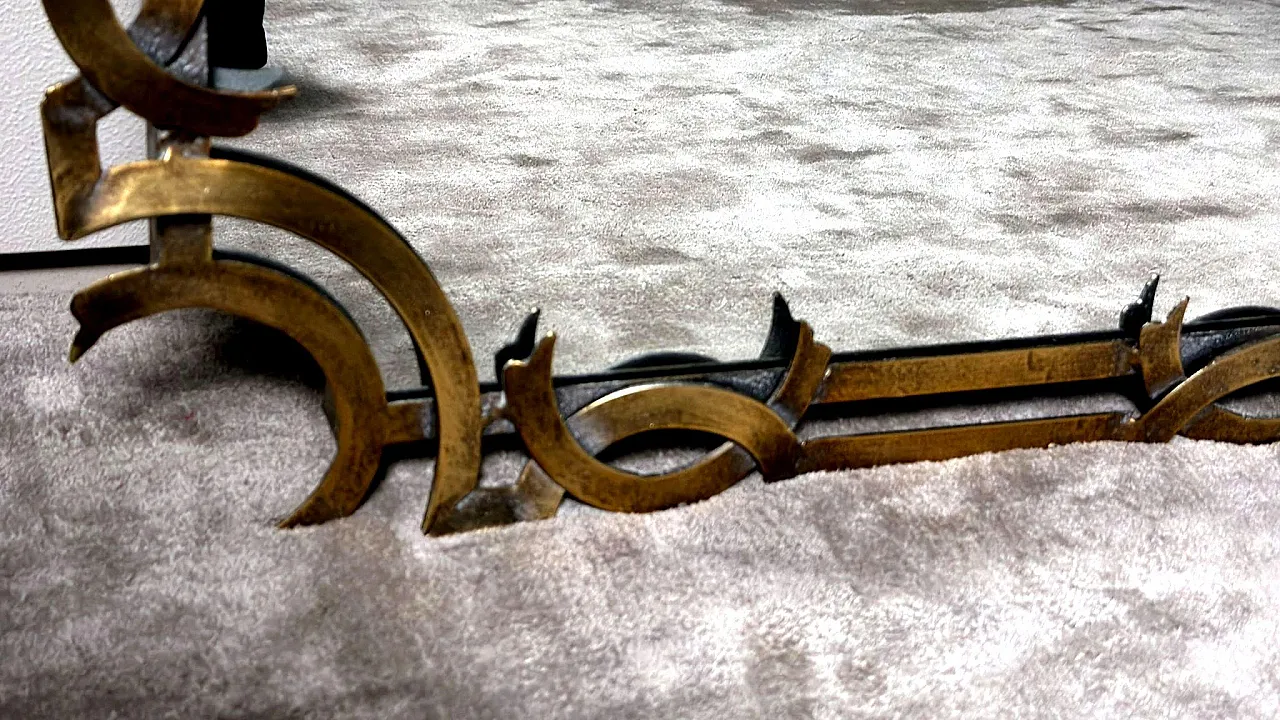 Wall mirror with gilded metal frame, 1980s 16
