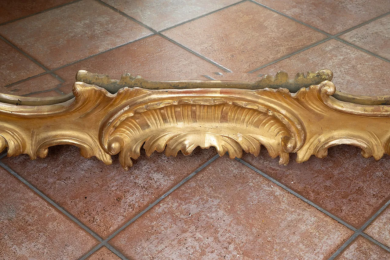 Louis Philippe mirror in gilded and carved wood, Naples, '800 5