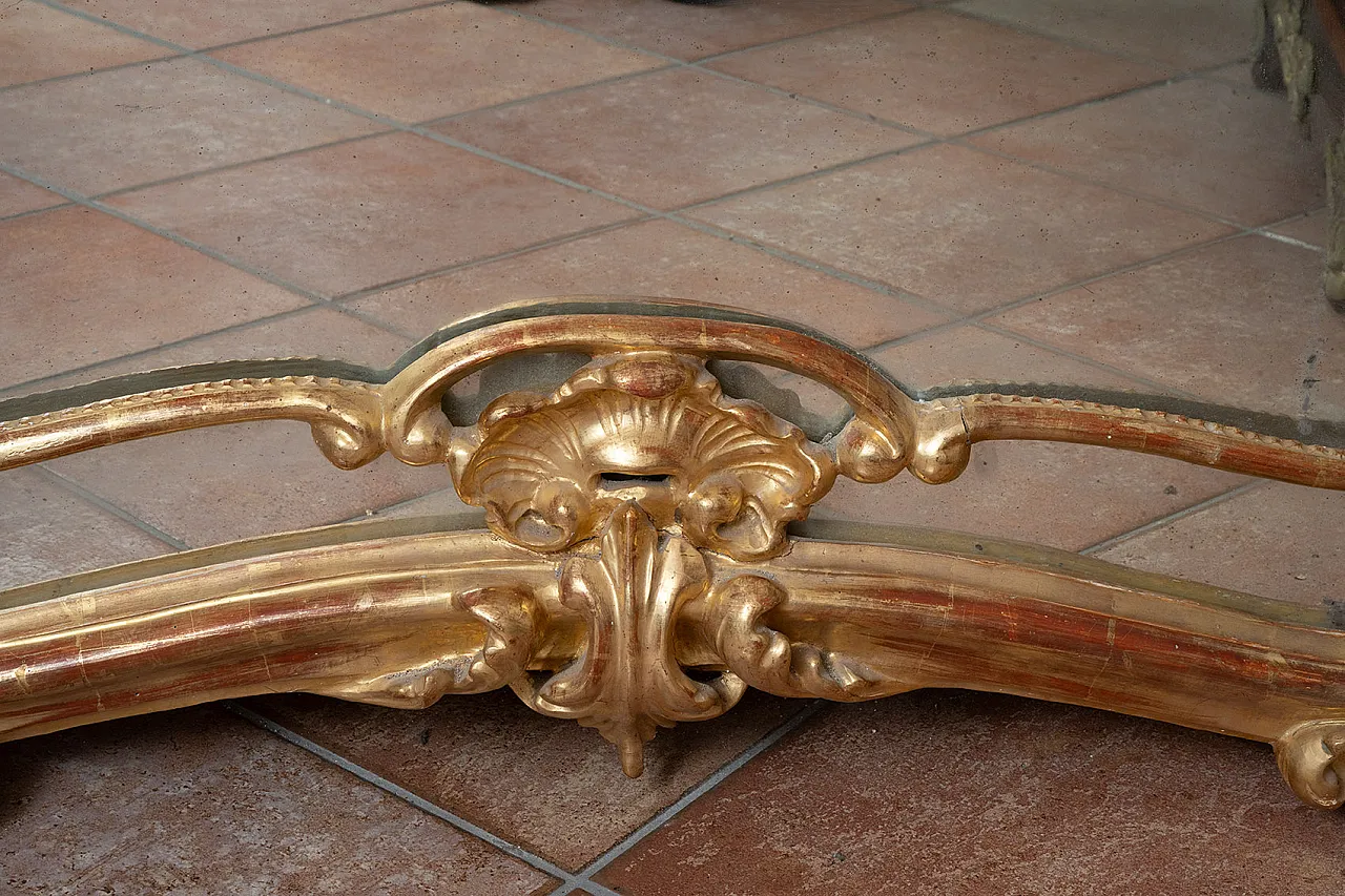 Louis Philippe mirror in gilded and carved wood, Naples, '800 5