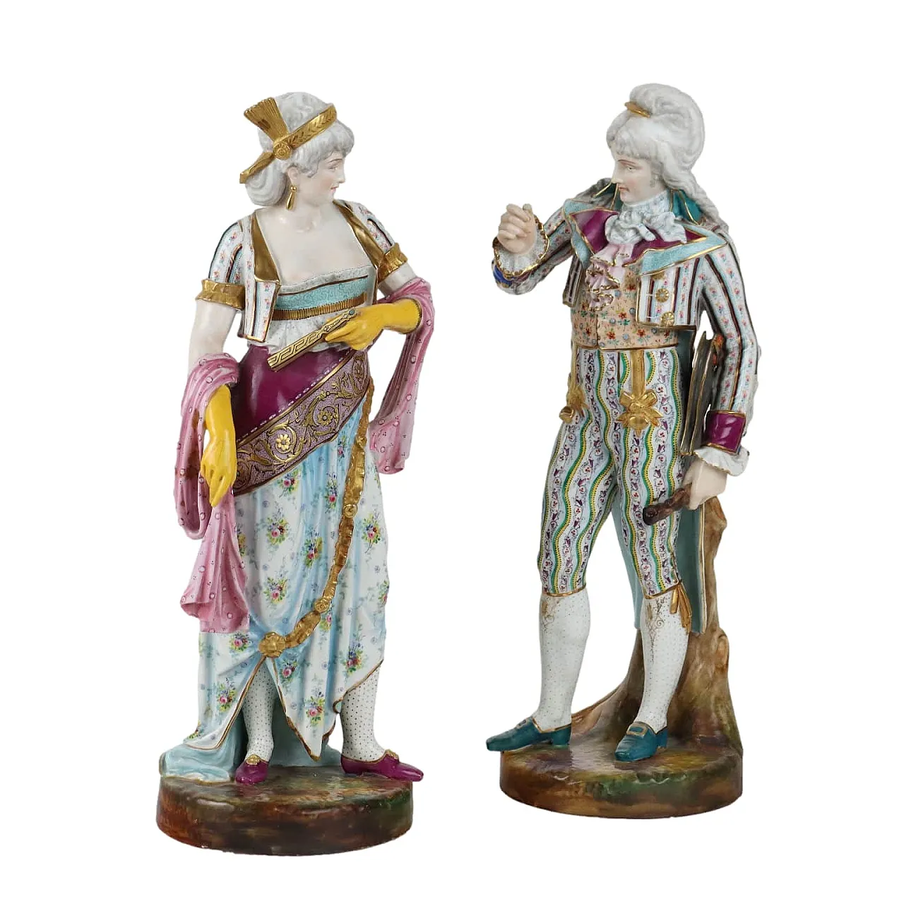 Pair of biscuit statues by Paul Duboy, mid-19th century 1