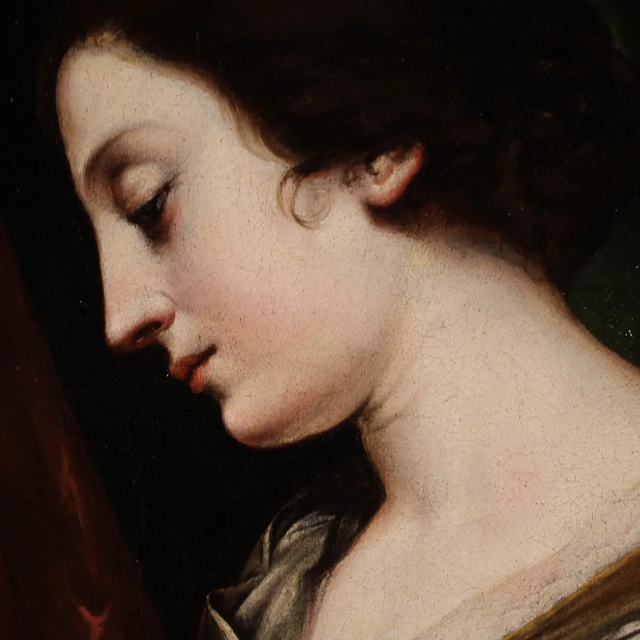 Santa Cecilia all'organo, dipinto barocco italiano, '600 6