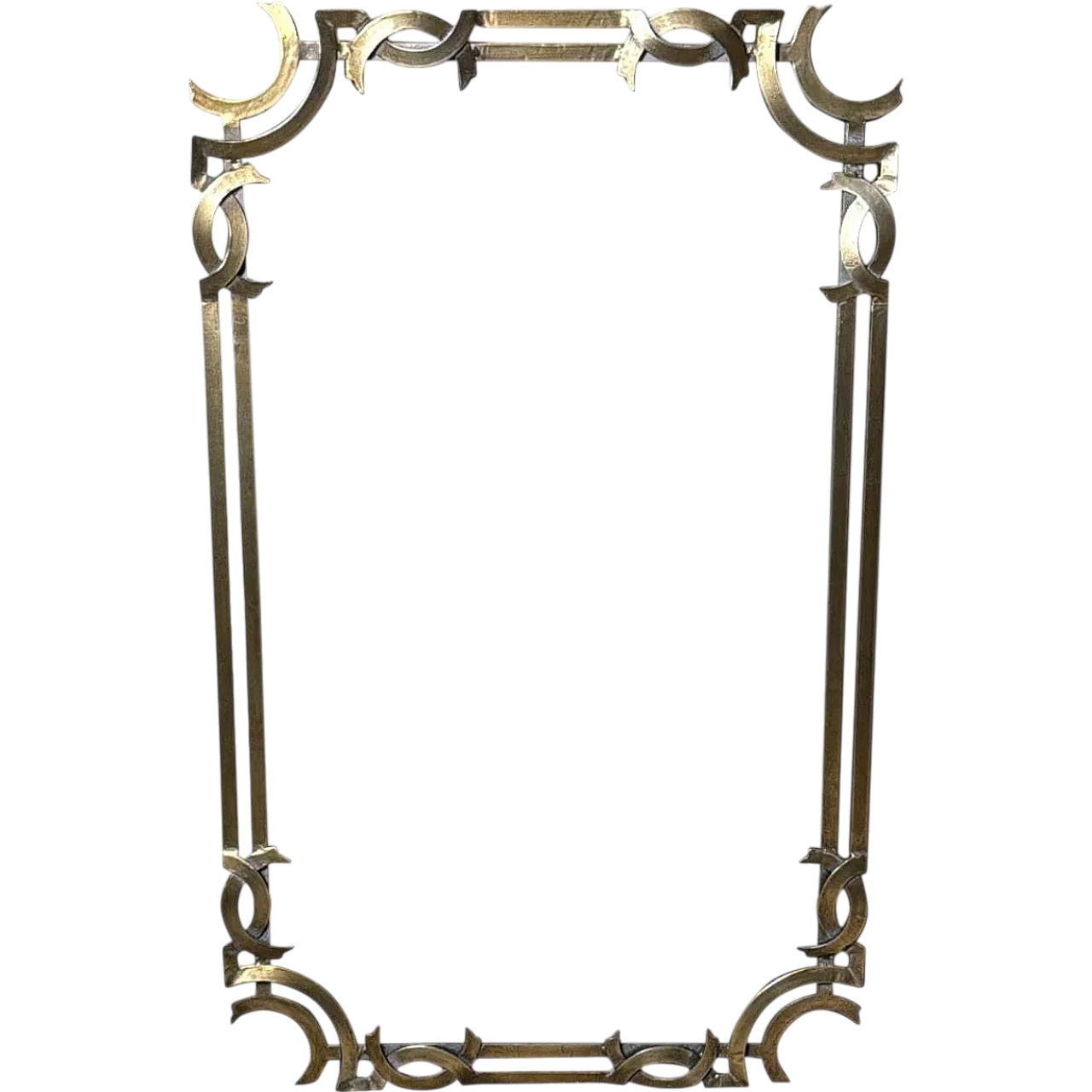 Wall mirror with gilded metal frame, 1980s 19