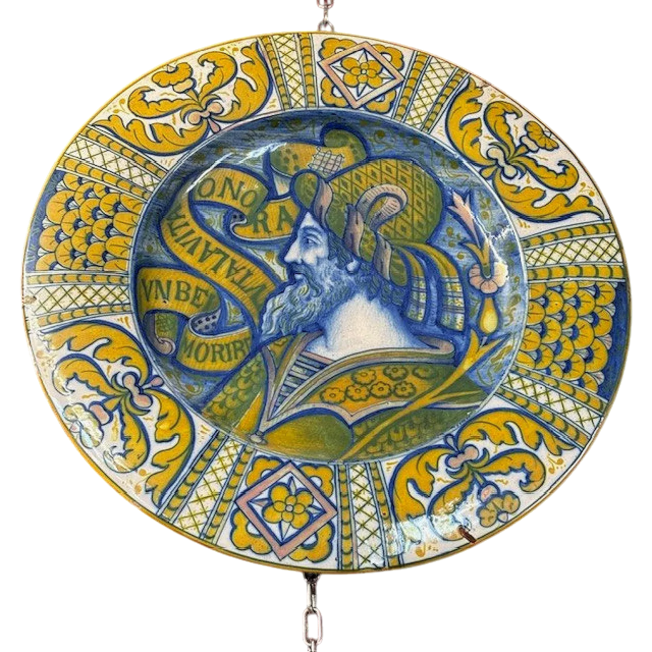 Antique plate made by Fornace Paolo Rubboli Gualdo Tadino, end 19th c. 10