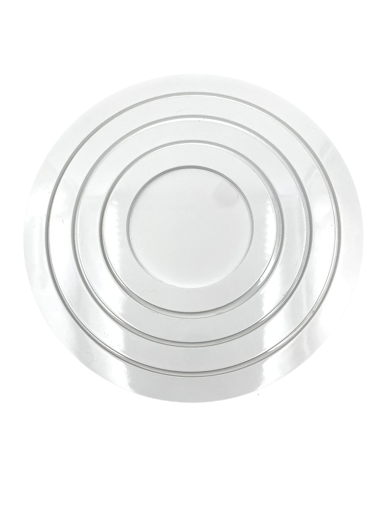 Centrotavola composto da vassoi impilabili bianchi, anni '70 4