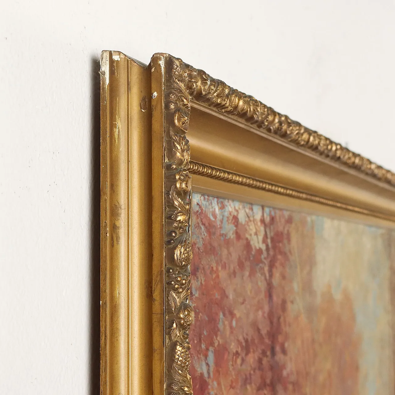 Paesaggio boschivo autunnale, dipinto a olio su tela 10