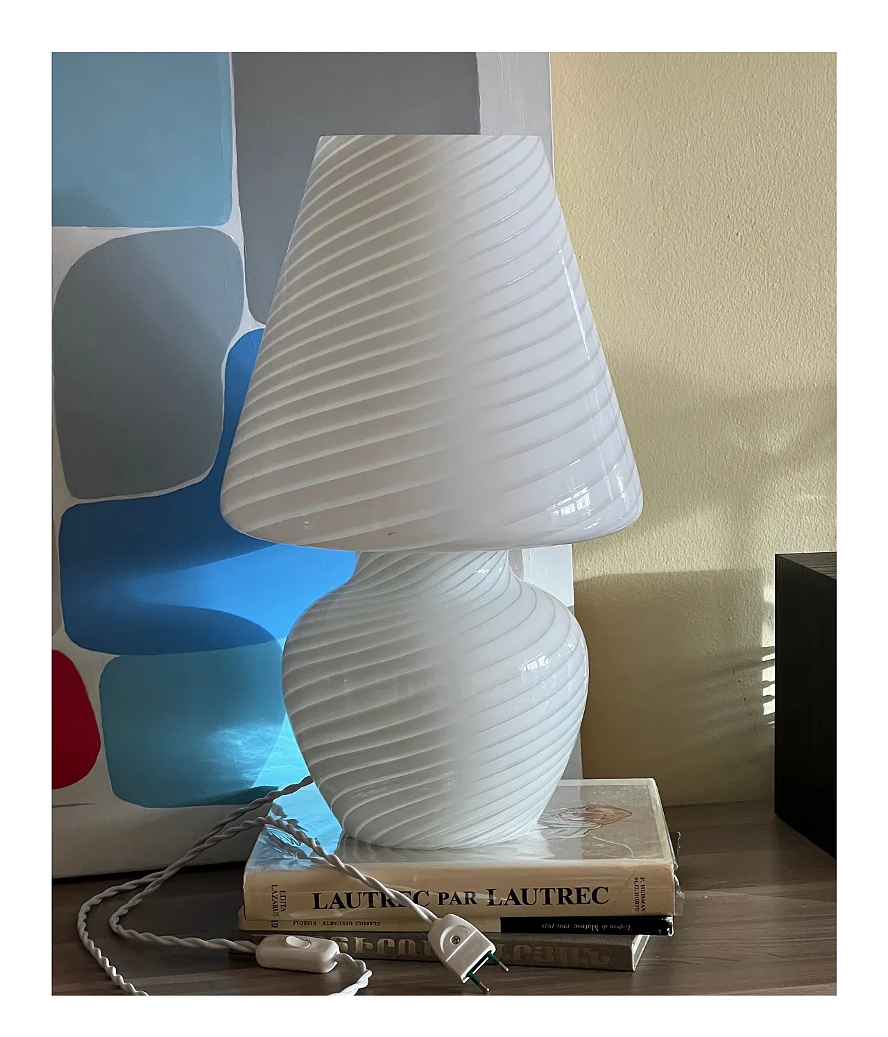 Large Murano Mushroom Lamp, 70s 3