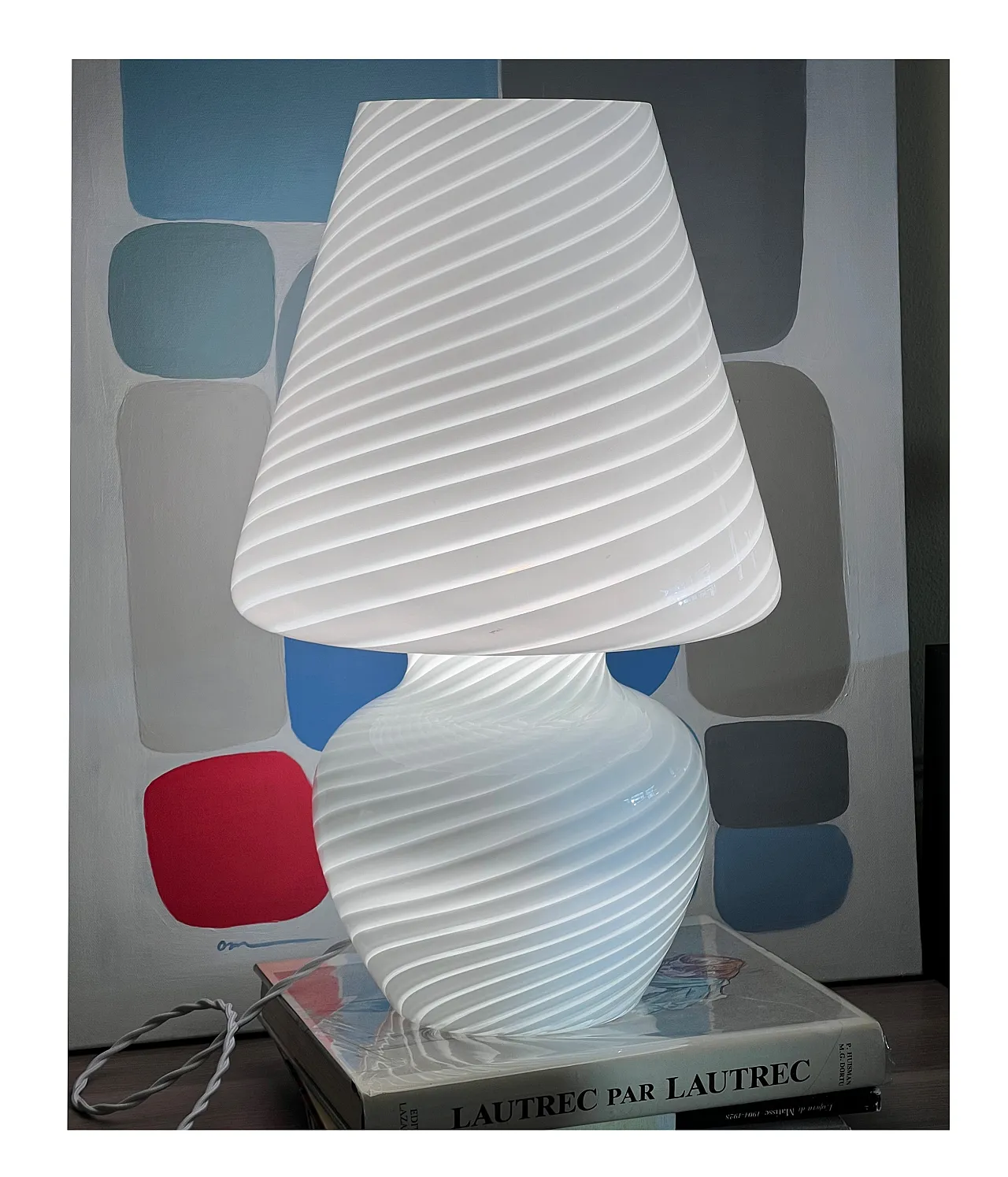 Large Murano Mushroom Lamp, 70s 4