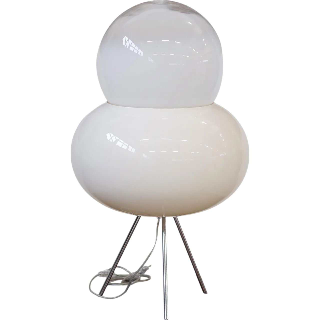 Vintage Rice Paper and Steel Lamp by Saskia Hübner, Italy, 2000s 10