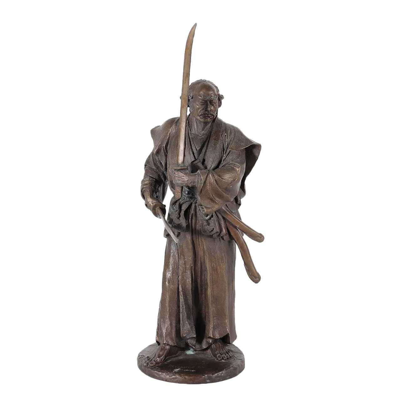 Samurai statue by Peyranne, 20th century 1
