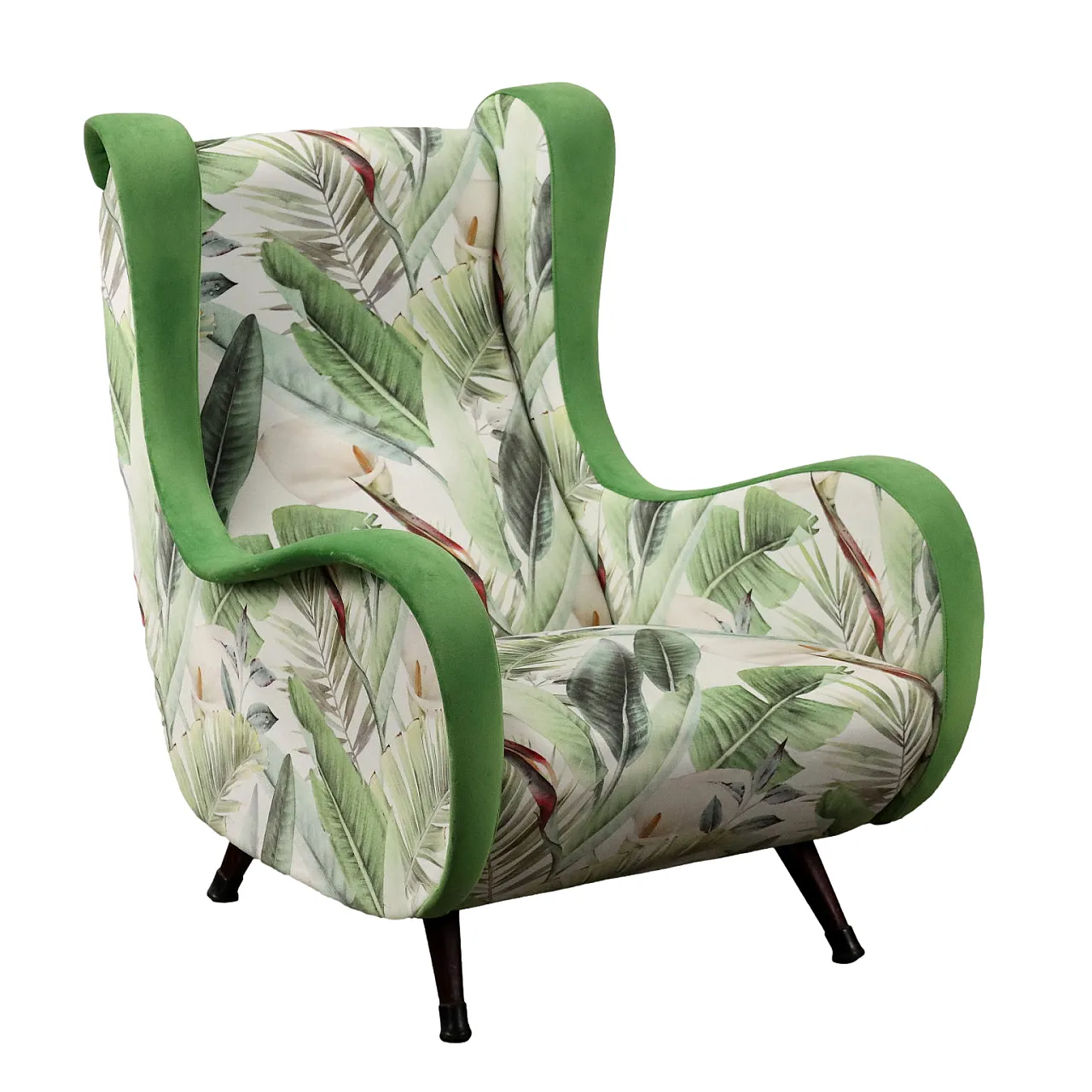 Jungle Collection velvet armchair, mid-19th century 1