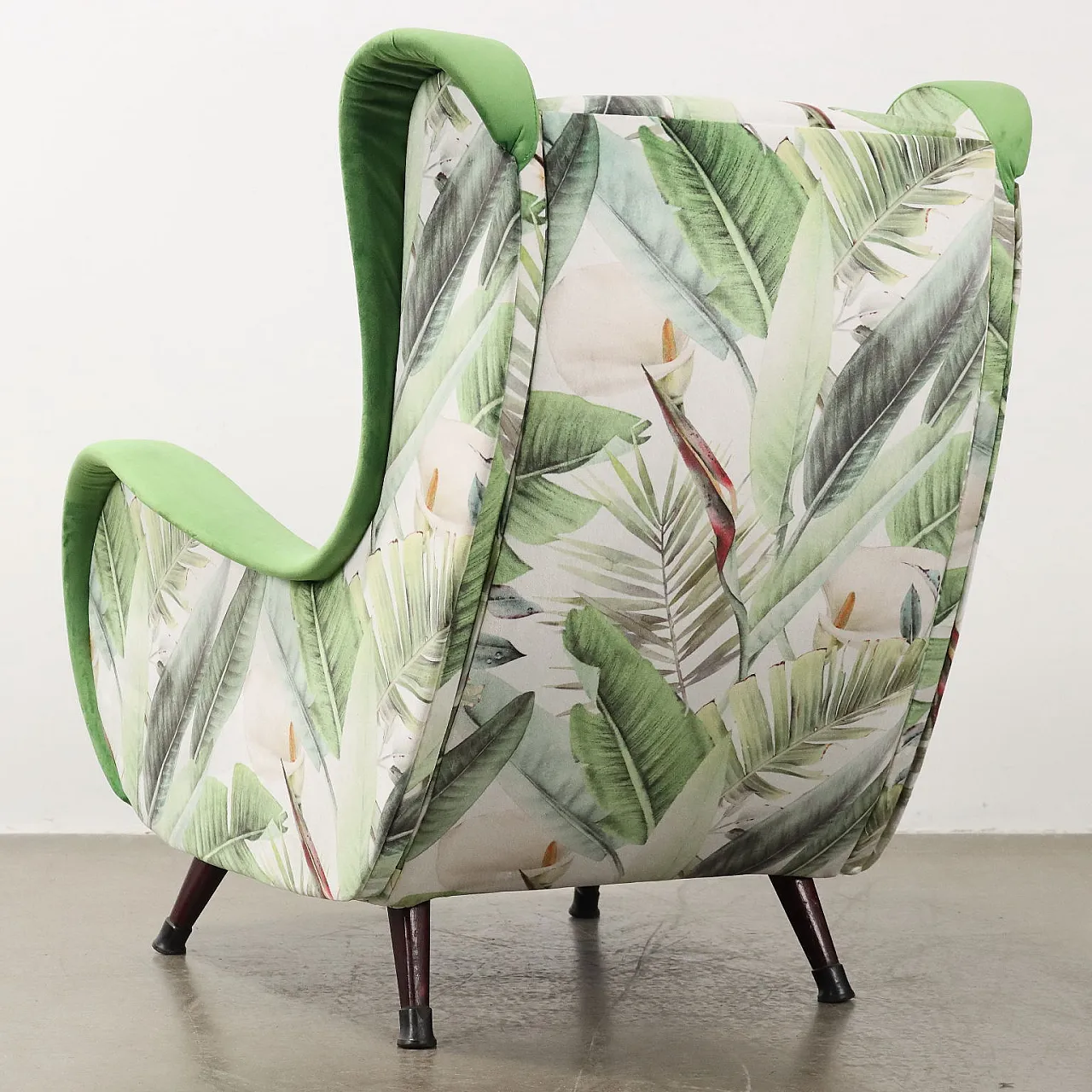 Jungle Collection velvet armchair, mid-19th century 10