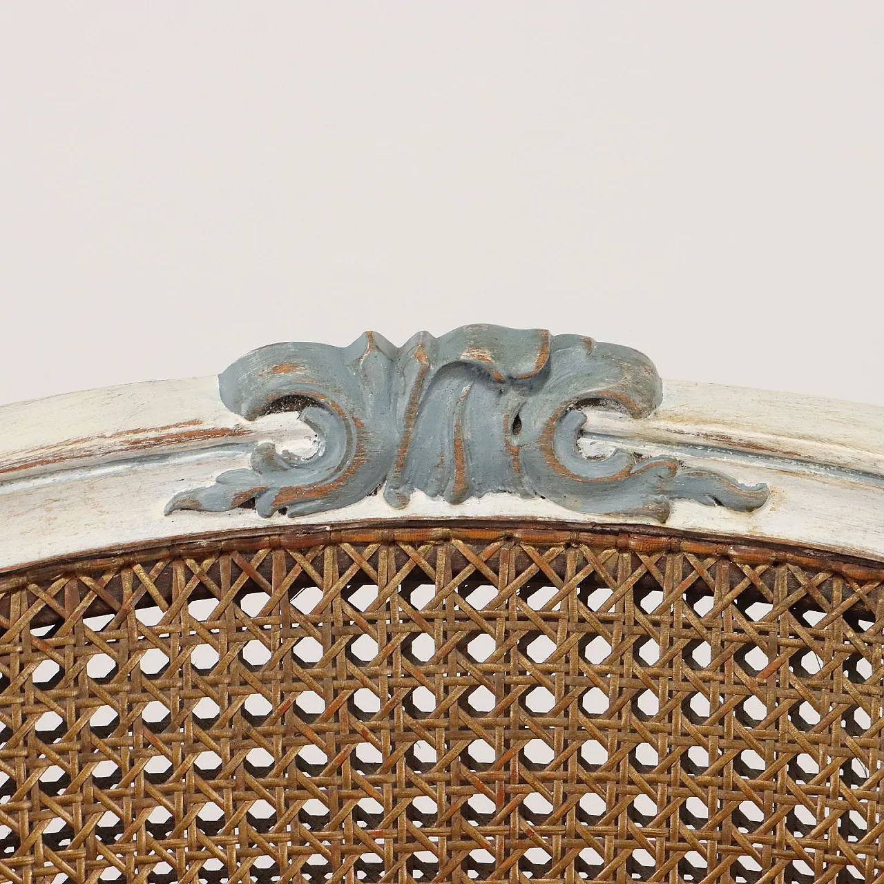 Poltrona in stile barocco laccata in noce, primo '900 5