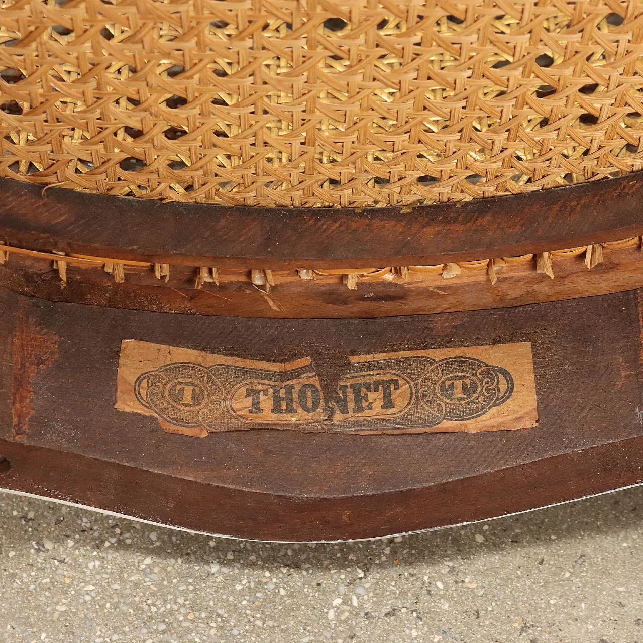 Poltrona in stile barocco laccata in noce, primo '900 9