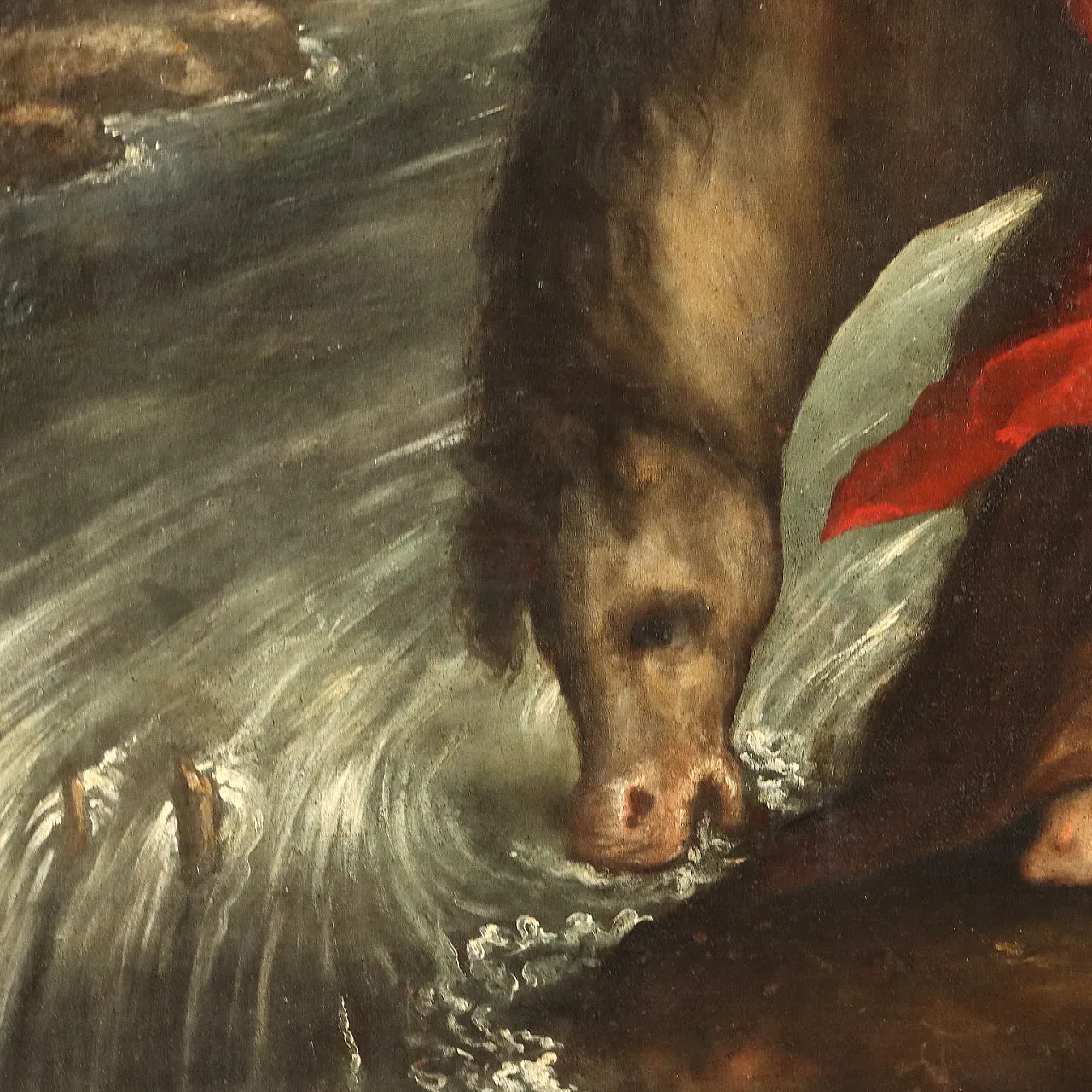 Clelia passes the Tiber, oil on canvas attributed to Domenico Lupini, 17th century 7