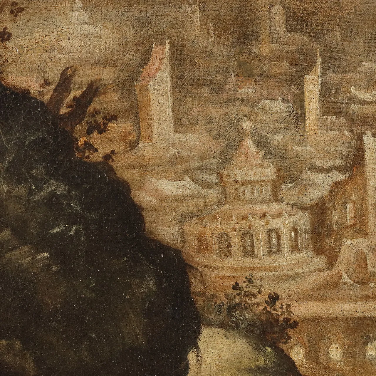 Clelia passes the Tiber, oil on canvas attributed to Domenico Lupini, 17th century 9