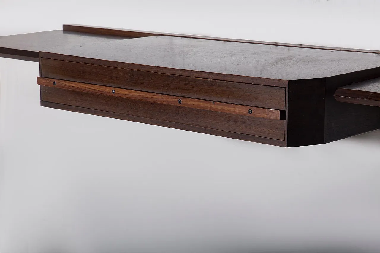 Consolle da parete in legno di Dino Cavalli, anni '60 3