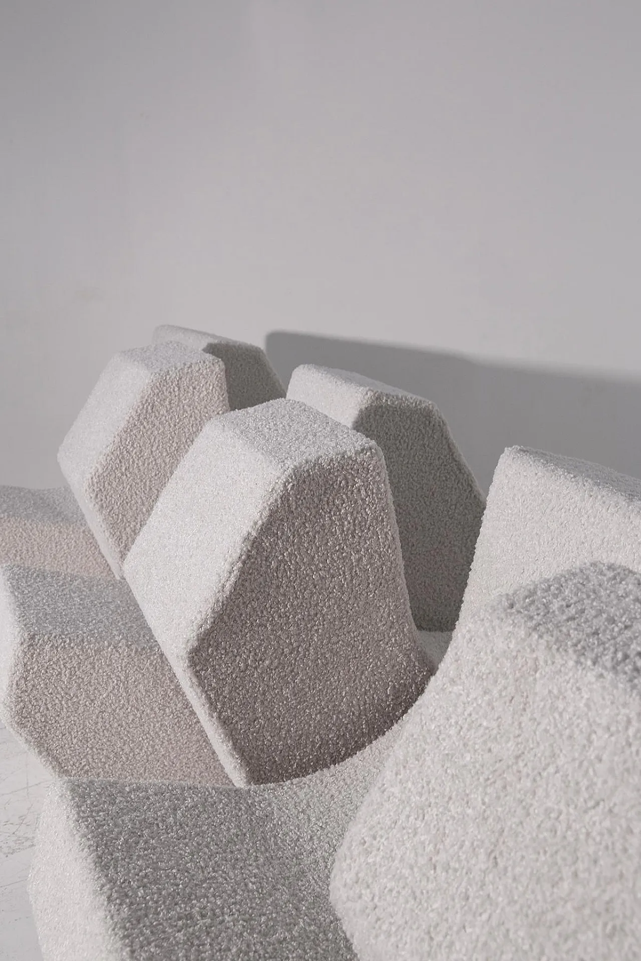 Divano modulare Infinity in bouclé, anni 2000 14