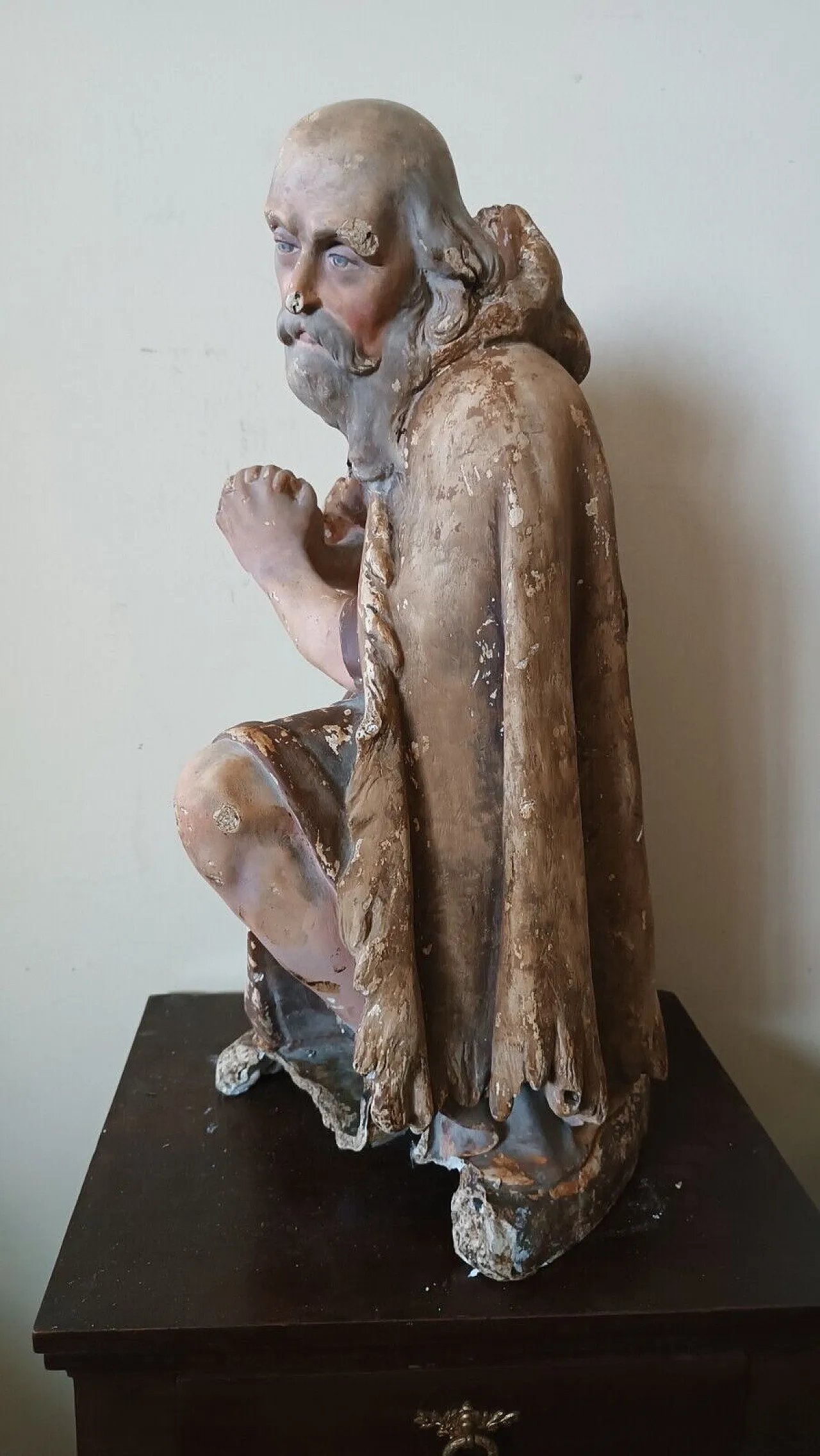 Pastore da presepe, scultura in gesso, fine '700 3