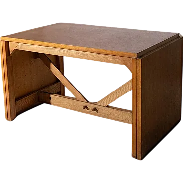 Tavolo in frassino per Germa di W. Toffoloni e P. Palange, anni '70