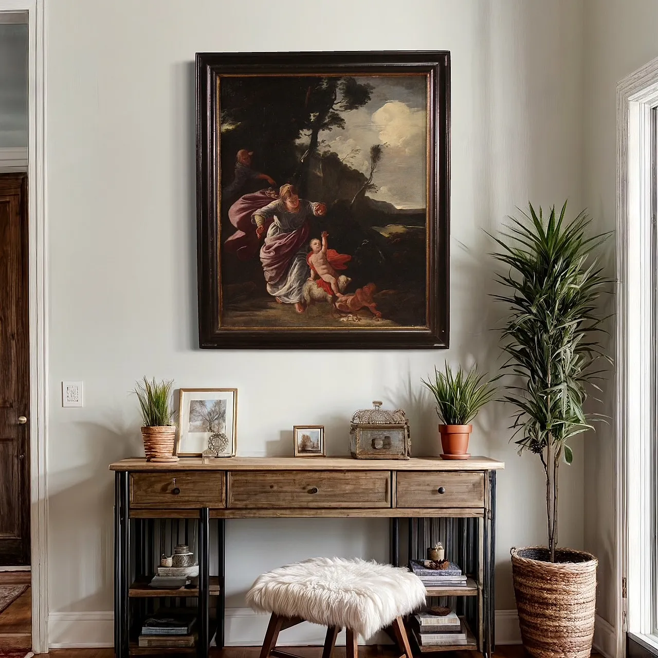 Pittore barocco francese, Riposo durante la fuga in Egitto, '600 4