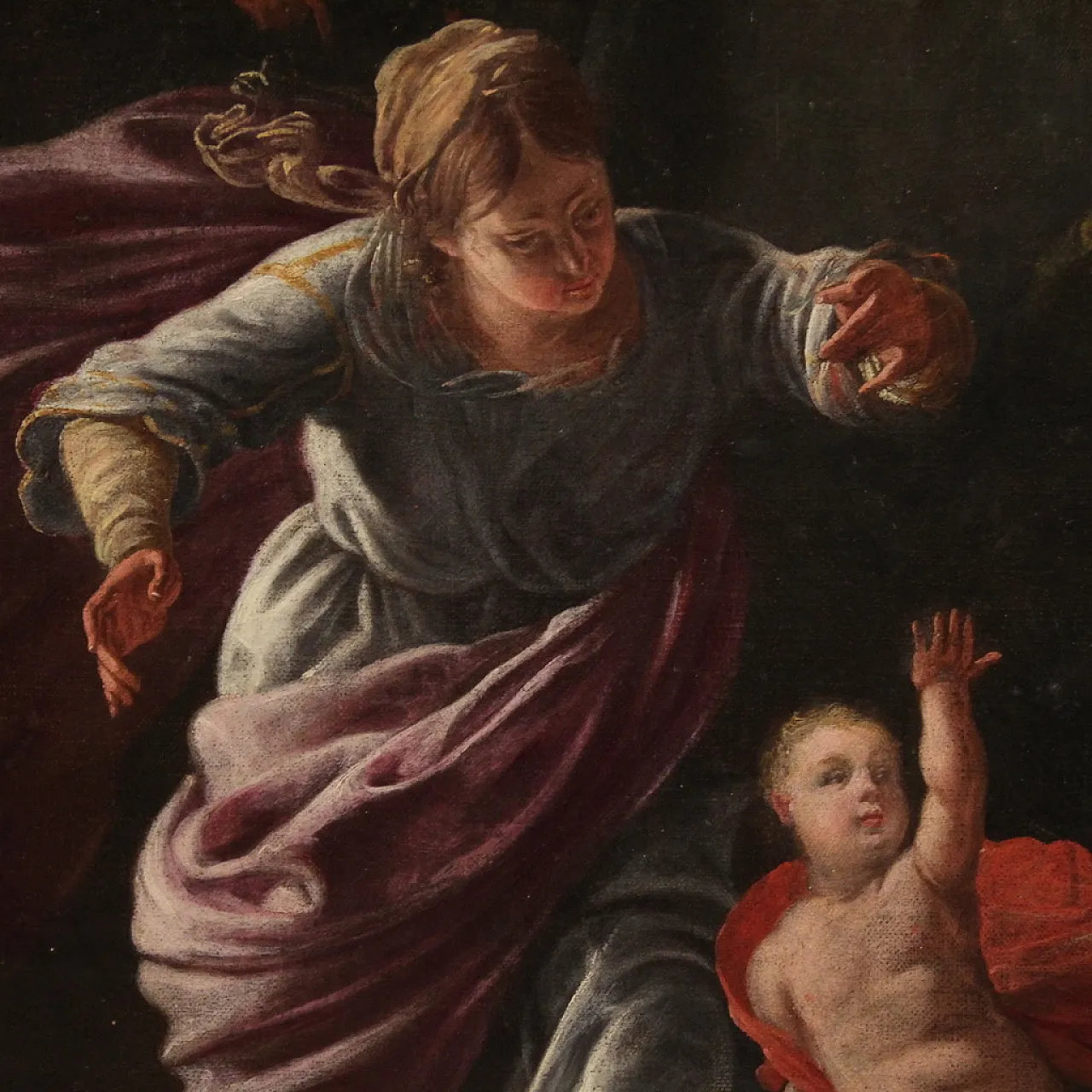 Pittore barocco francese, Riposo durante la fuga in Egitto, '600 6